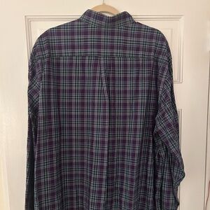 Vineyard Vines Purple and Green Plaid Dress Shirt